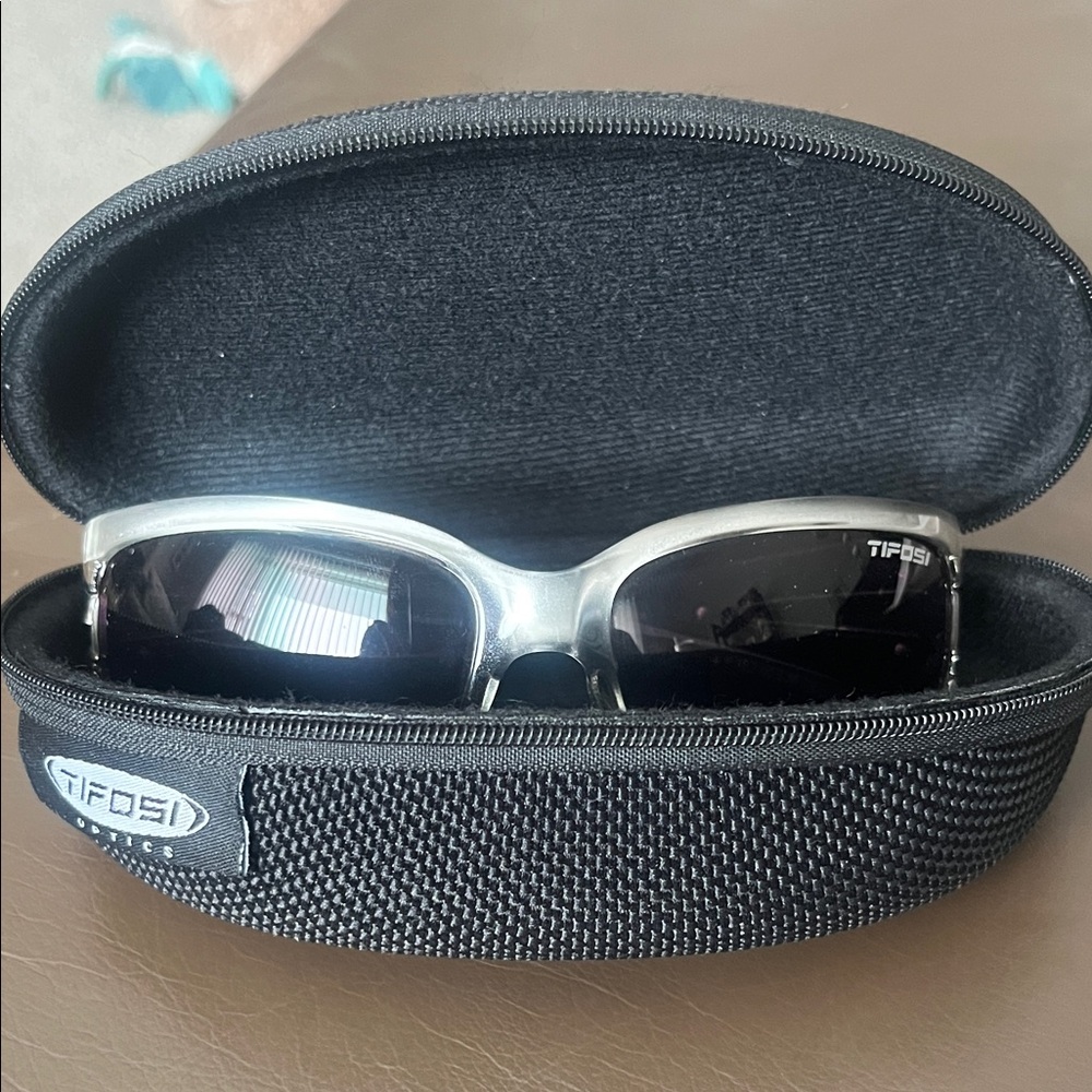 Tifosi Optics Black and Silver Sunglasses